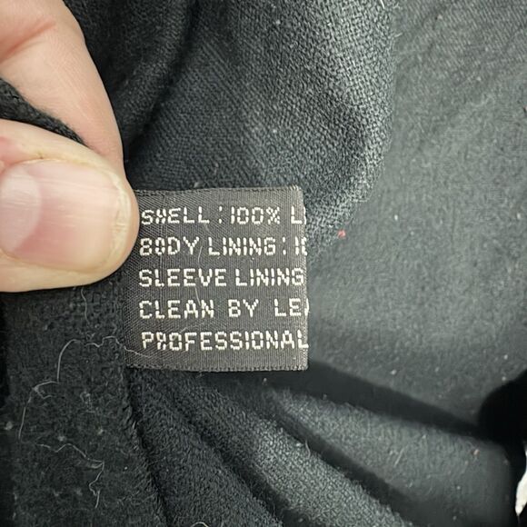 Vintage 80s Andrew Marc Leather Bomber Flight Style Coat Jacket Large Textured - Picture 7 of 10